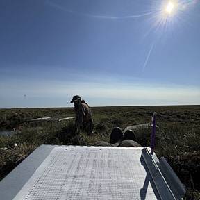 Taylor and Lauren recording pointframe data